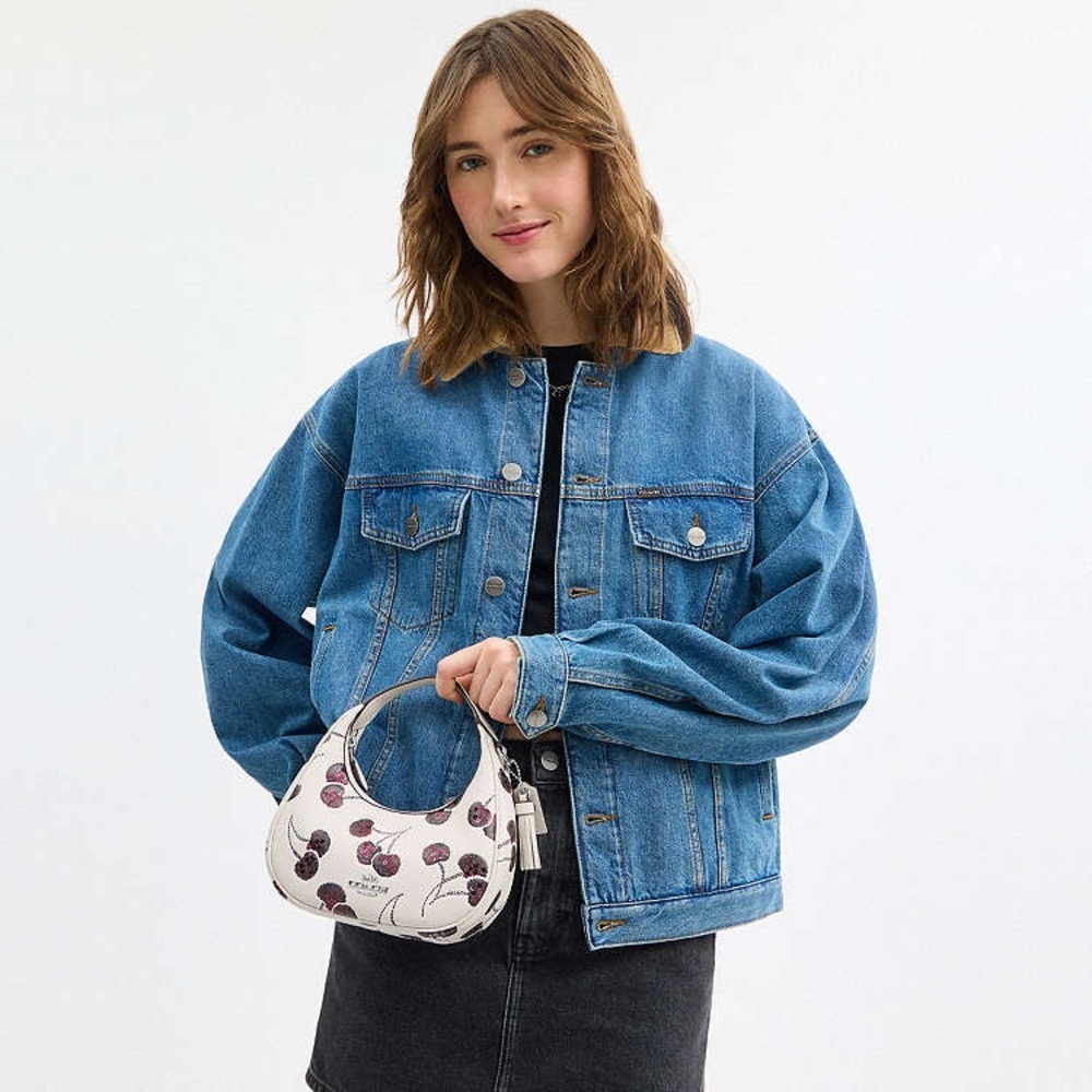 NWT‎ COACH Carmen Leather Mini Crossbody Bag With Cherry Print - Picture 3 of 10